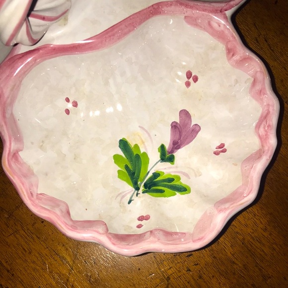 VINTAGE Italian Pottery Ceramic Decorative Serving Dish or Jewelry Tray - Picture 10 of 14